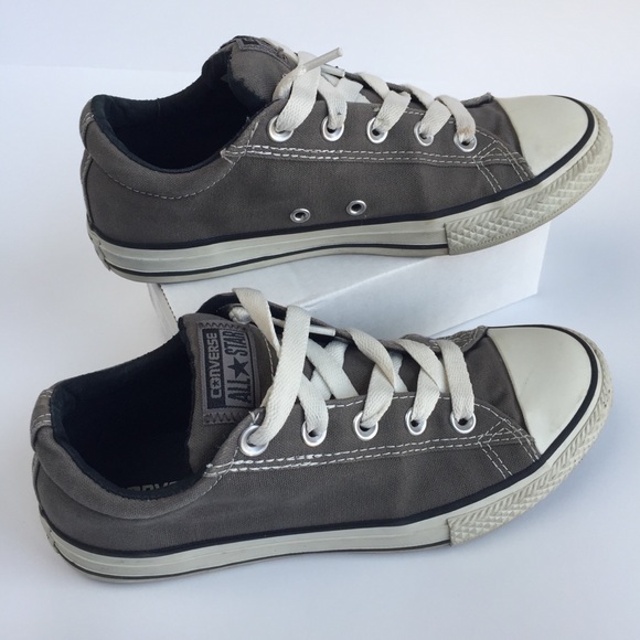 Converse Gray Sneakers Junior Sz4 - Picture 3 of 8